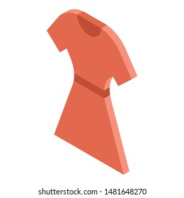Red dress icon. Isometric of red dress vector icon for web design isolated on white background