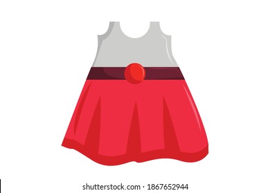 Red Dress Vector Girls Stock Vector (Royalty Free) 1867652944 ...