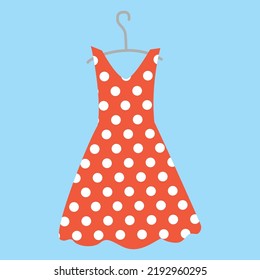 Red Dress With White Polka Dots