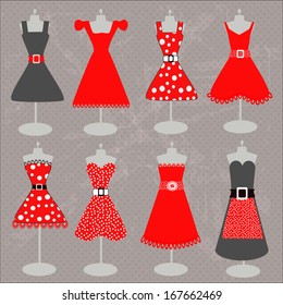 colección de vestidos rojos