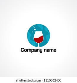 red drink logo vector, icon, element, and template