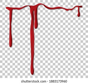 Sangre rojiza en ilustración transparente de fondo