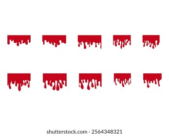 Red Dripping Liquid Element Set