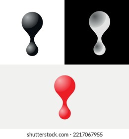 Red Drop Blood Liquid Logo
