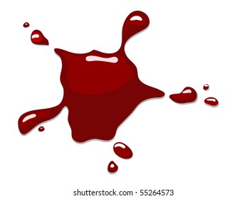 Red drop of blood - vector illustration