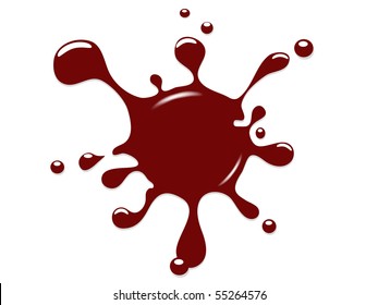Red drop of blood - vector illustration