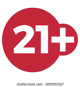 Roter Tropfen Symbol Kreis mit Altersgrenze 21