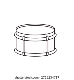 tambor vermelho com bateria tambores marchando banda ritmo de música ritmo baqueta som snare instrumento símbolo emoji ícone ícone vetor ilustração isolado flat