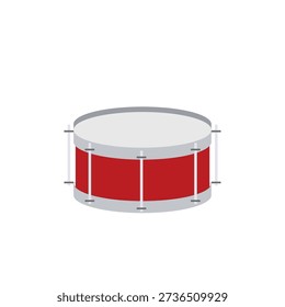 red drum with drumsticks drums marching band music rhythm drumstick sound snare instrument emoji symbol sign icon vector illustration isolated flat	