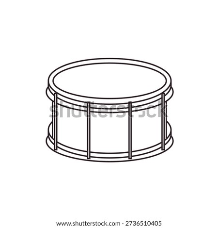 red drum with drumsticks drums marching band music rhythm drumstick sound snare instrument emoji symbol sign icon vector illustration isolated flat	