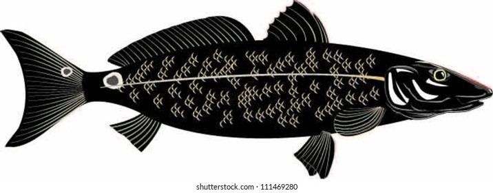 Red Drum Fish Silhouette