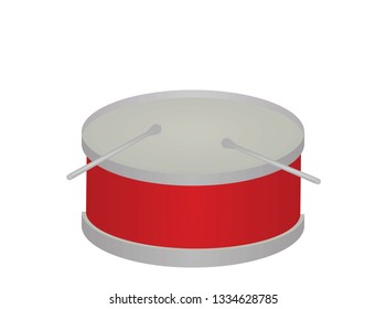 Red drum. vector illustration