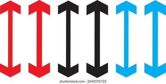 Red Dual semi circle Arrow icon.vector illustration,Two side arrow icon symbol, app and logo design, blue arrow icon, design eps 10,
