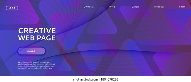 Red Dynamic Abstract. Flow Line Banner. 3d Background. Vivid Minimal Design. Geometric Graphic Dynamic Abstract. Fluid Website. Blue Business Landing Page. Blue Vector Dynamic Abstract.