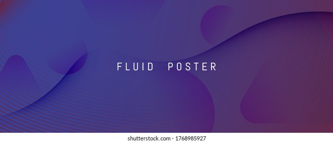 Red Dynamic Abstract. Flow Shapes Banner. 3d Movement. Curve Creative Liquid. Gradient Memphis Dynamic Abstract. Fluid Template. Blue Digital Background. Blue Vector Dynamic Abstract.
