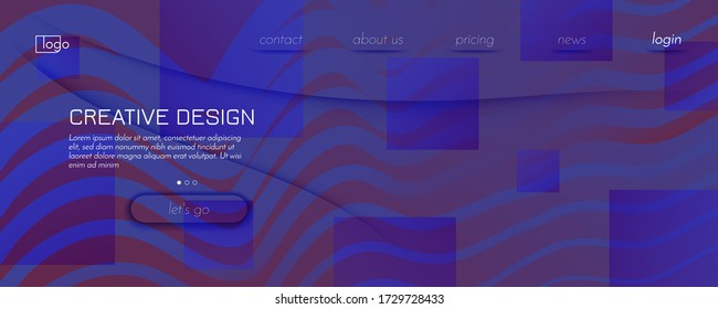 Red Dynamic Abstract. Fluid Shapes Banner. 3d Movement. Vector Business Concept. Gradient Memphis Dynamic Abstract. Flow Illustration. Blue Technology Wallpaper. Blue Color Dynamic Abstract.