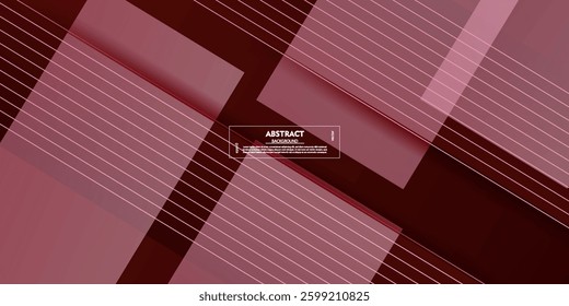 Red dynamic abstract vector background with straight lines. Modern creative premium gradient. Business design 3D cover. Vector Eps10