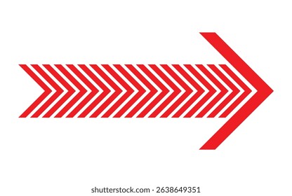 Red dynamic arrow symbol vector illustration transparent png
