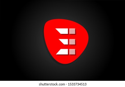 red E white alphabet letter logo for company logo icon design. Suitable for a corporate or business design