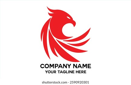 red eagle head icon vector