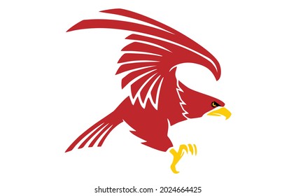 icono de inspiración del logotipo de la ilustración del águila roja