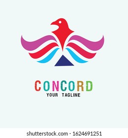 Red eagle illustration vector, eagle symbol for business