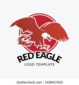Red Eagle Logo Circle Template 