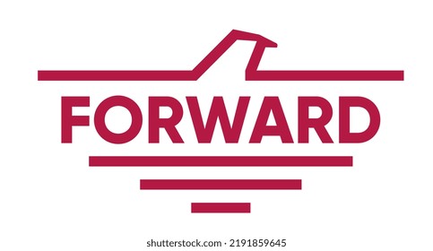 Red Eagle Sign Word Forward Stock Vector (Royalty Free) 2191859645 ...