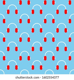 red ear warmer seamless patern background
