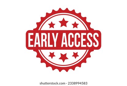 Red Early Access Rubber Stamp Seal Vector