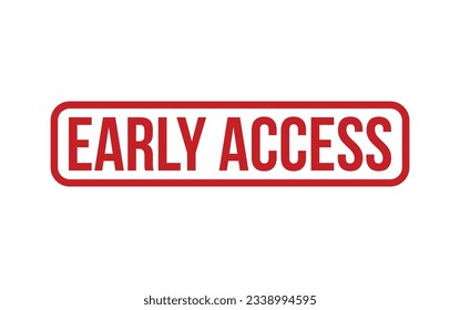 Roter Early Access-Gummistempel-Siebvektor