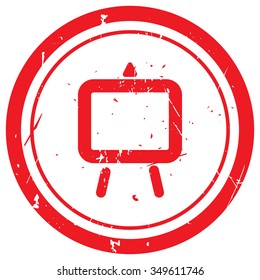 Red Easel rubber stamp