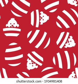 Red Easter Egg Seamless Pattern for computer graphics, fashion textiles, etc.