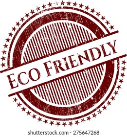 Red eco friendly rubber stamp