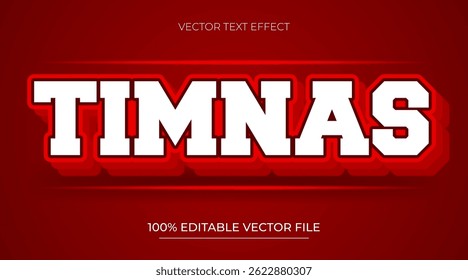 Red editable text effect emboss modern style