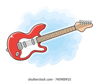 Red electric guitar