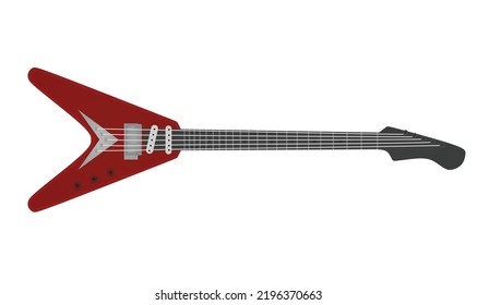 Guitarra eléctrica roja. ilustración vectorial