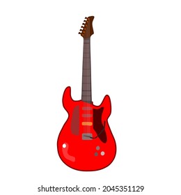 Red Electric Guitarisolated Vector Illustration On Stock Vector ...