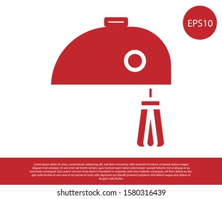 Red Electric mixer icon isolated on white background. Kitchen blender.  Vector Illustration