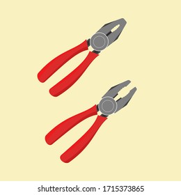 Red electricity wire cutting plier