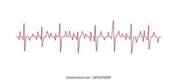 Eletrocardiograma vermelho ECG Pulsação forma de onda