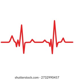 Línea roja del electrocardiograma en el pulso blanco del ritmo cardíaco del fondo 1 médico