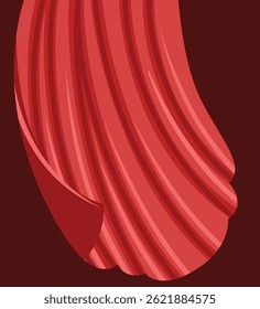 red and elegant curtain illustration