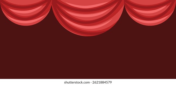 rote und elegante Vorhanggrafik