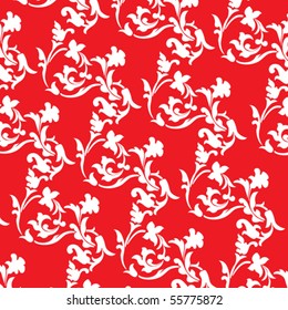 red elegant floral background