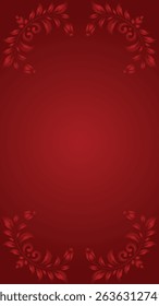 Red elegant floral frame background design