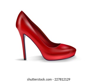  red elegant high heels