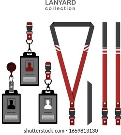 Red Elegant Lanyard Template For All Company