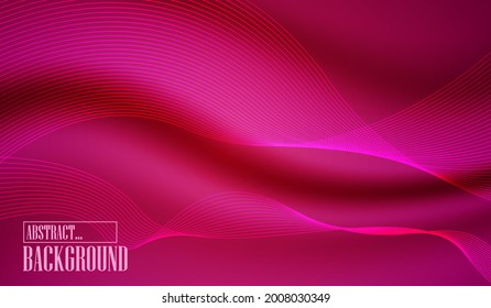 Rote, elegante Linien, abstrakter Hintergrund.