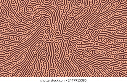 Rojo Elegante Orgánico Turing Patrón Sin Costura. Fondo orgánico Abstractas